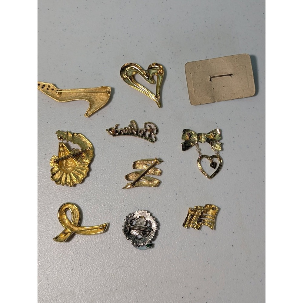 Brooches lot of 10 Different Brooches Vintage - Picture 2 of 16
